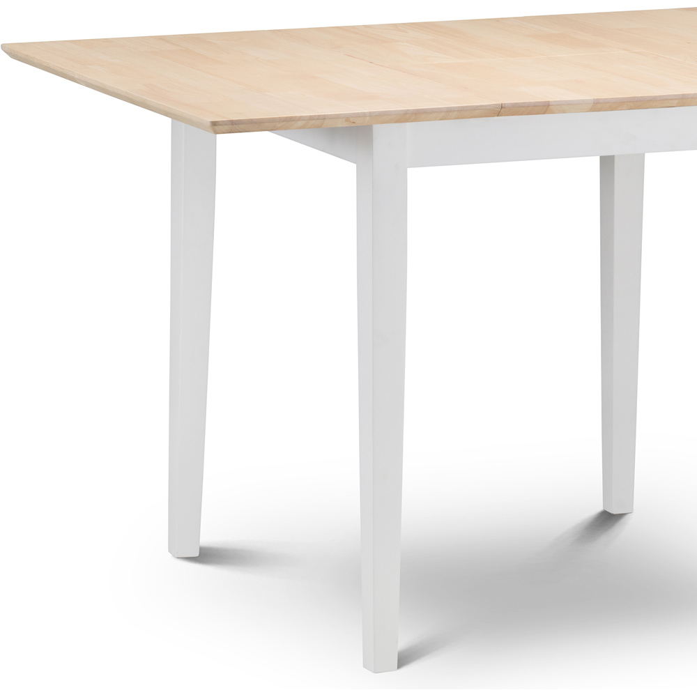 Julian Bowen Rufford Extending Dining Table Ivory and Natural Image 6