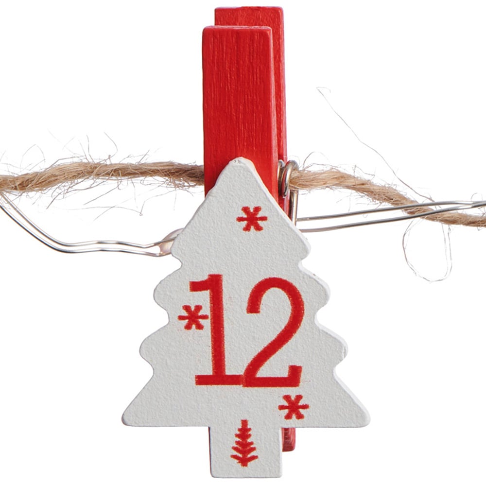 Wilko 1.8m B/O Advent Clip String Lights Image 4