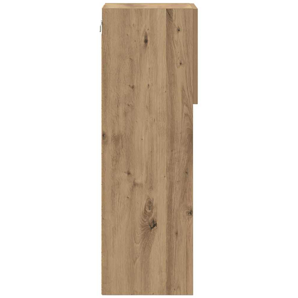 vidaXL Single Door 3 Shelf Artisan Oak Wall Mounted LED TV Unit Set of 2 Image 7