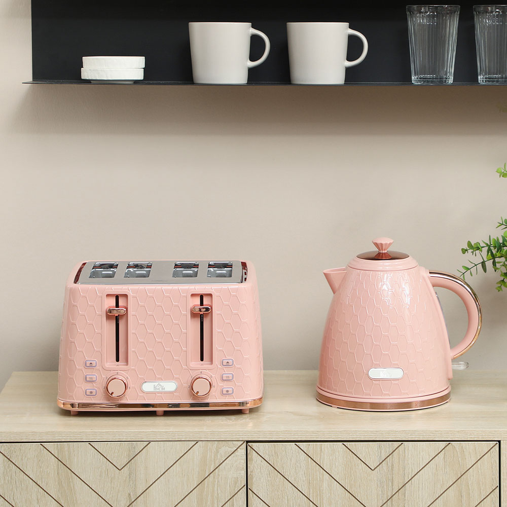 HOMCOM Blue 800-180V70BU 1.7L Kettle and 4 Slice Toaster Set Image 7