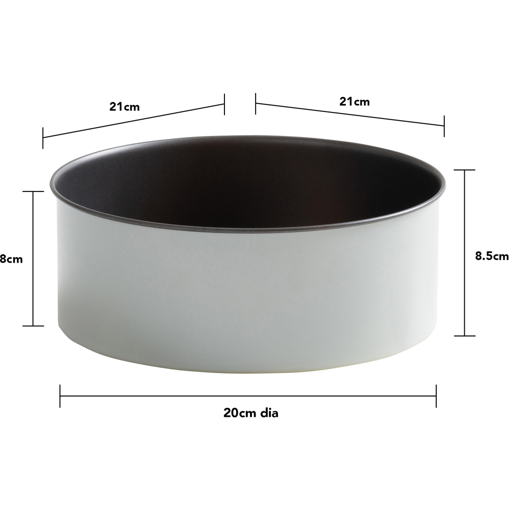Wham PushPan 23cm Light Grey and Pewter Deep Tin Image 5