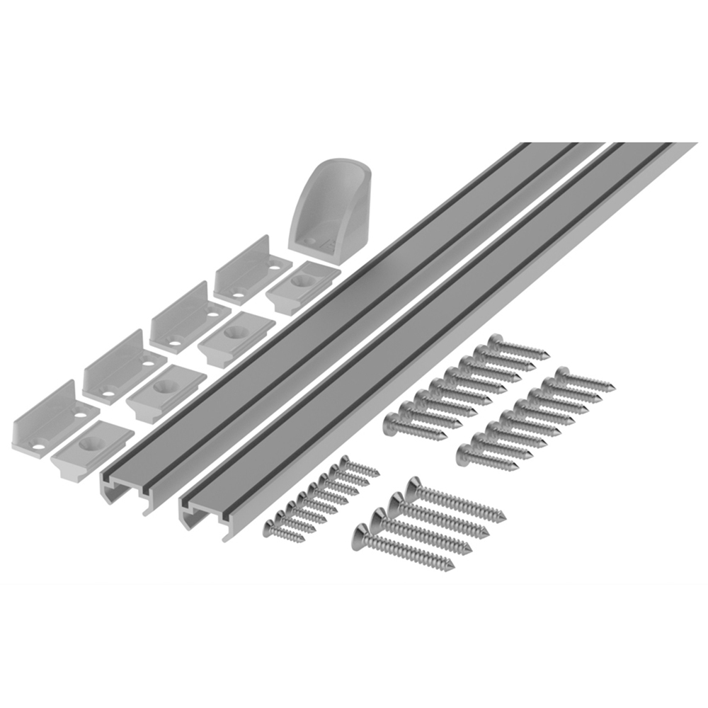 Coburn Hush 2 Door Sliding Cupboard Track Fixing Kit 1.8m Image 1