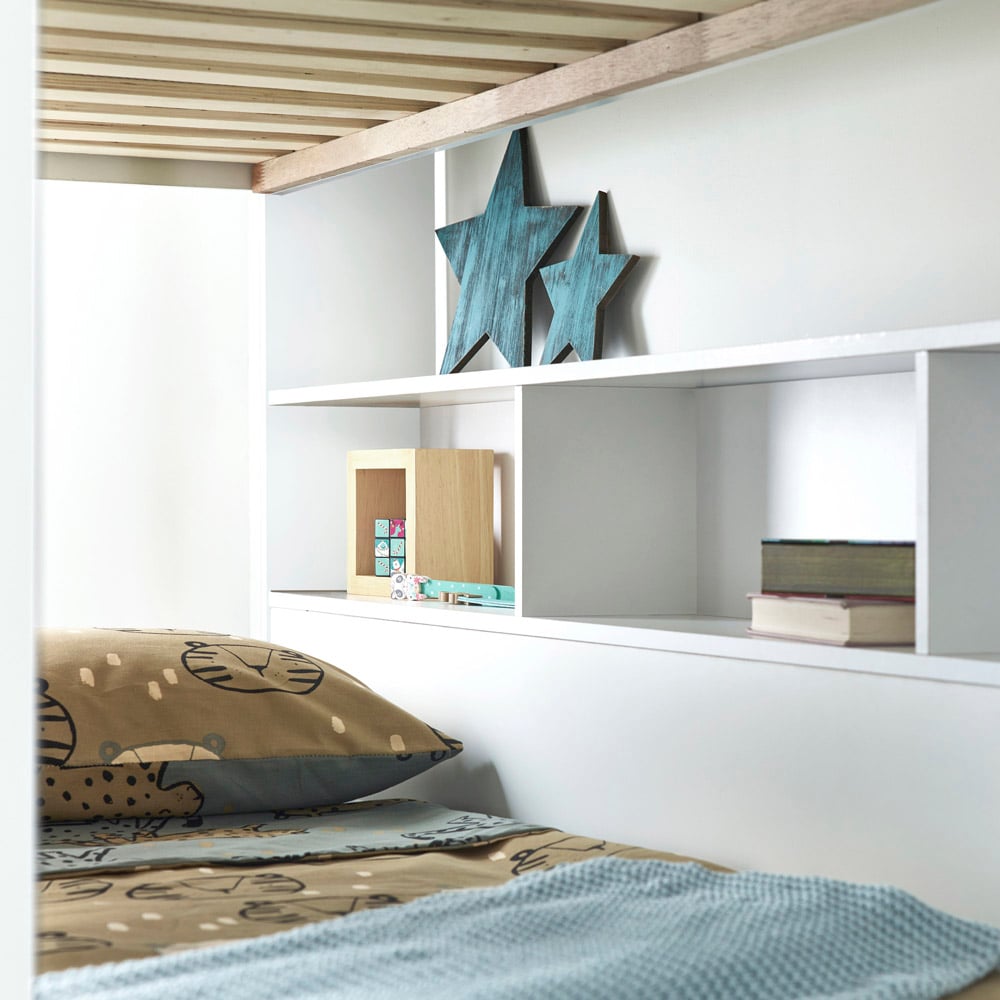 Oliver White Single Drawer Storage Bunk Bed Image 5
