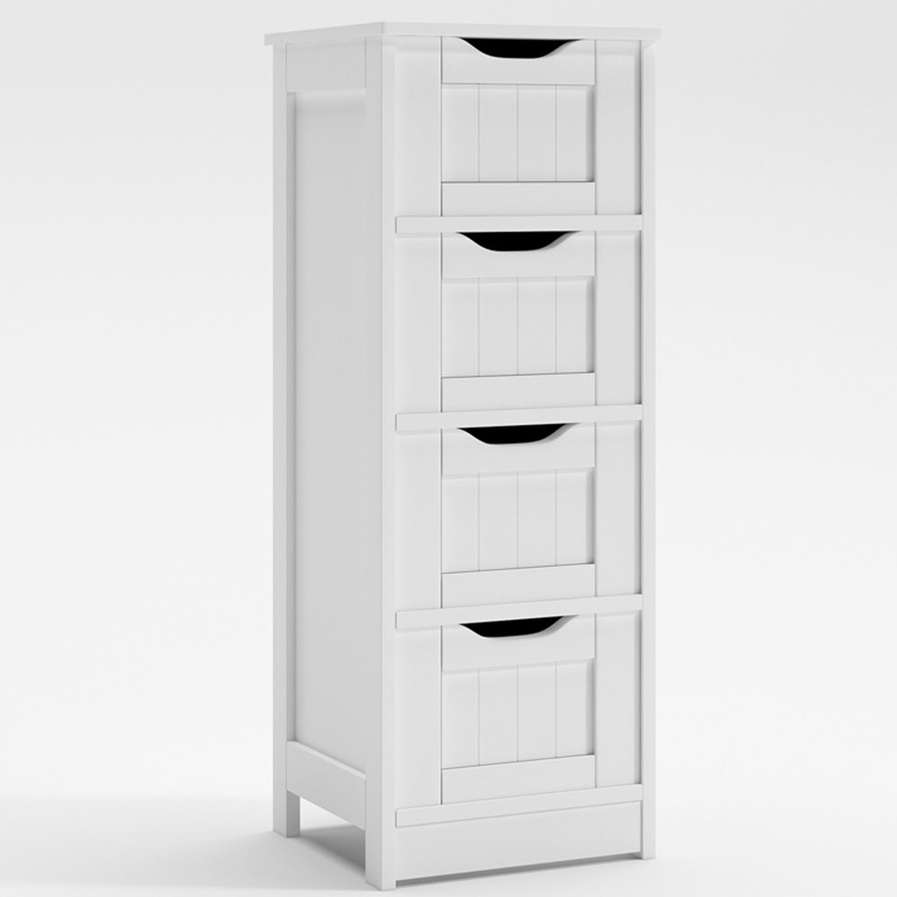 Toby White 4 Drawer Bathroom Storage Unit Image 2