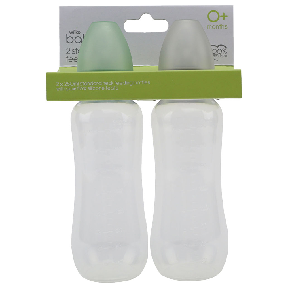 Wilko Standard Neck Feeding Bottles 260ml 2 Pack Image 4