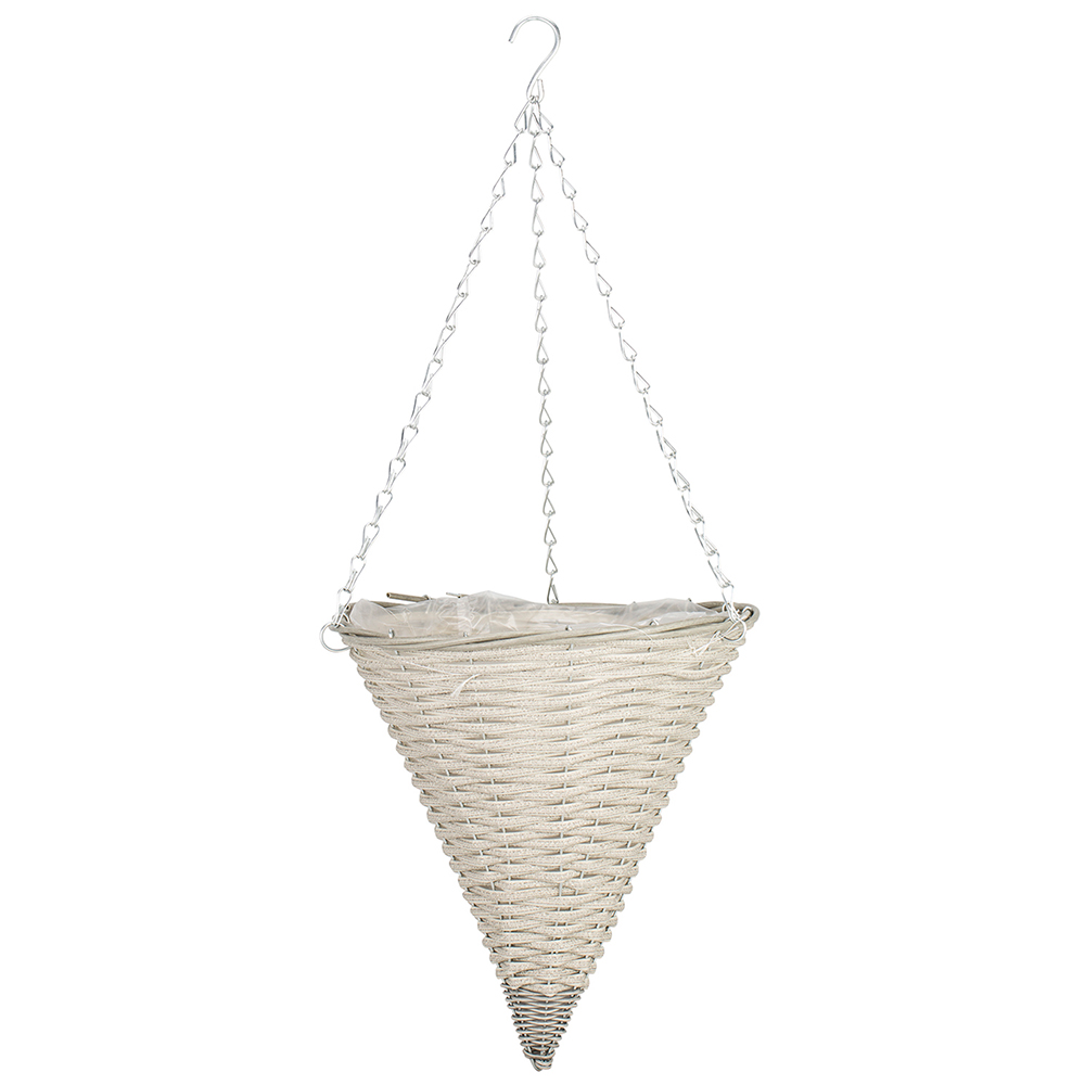 My Garden Evergarden Grey Hanging Cone Basket Image