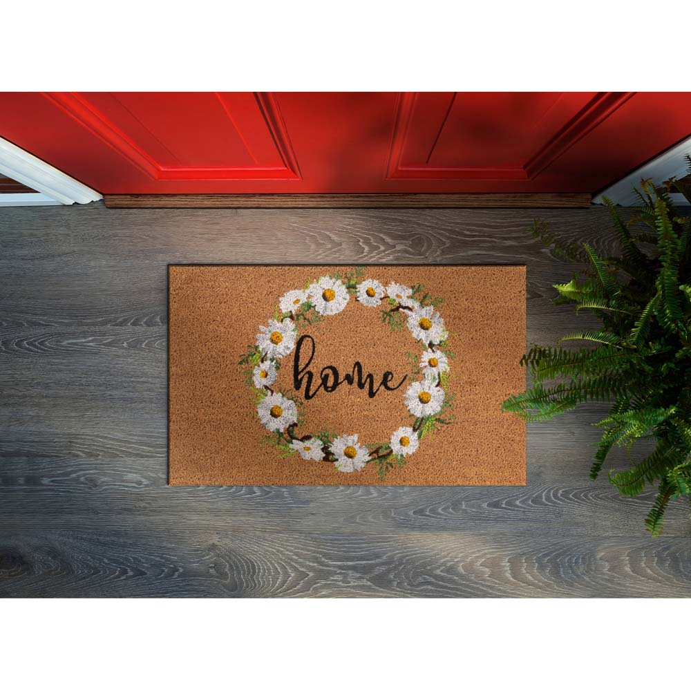 Astley Natural Daisy and Home Coir Doormat 75 x 45cm Image 3