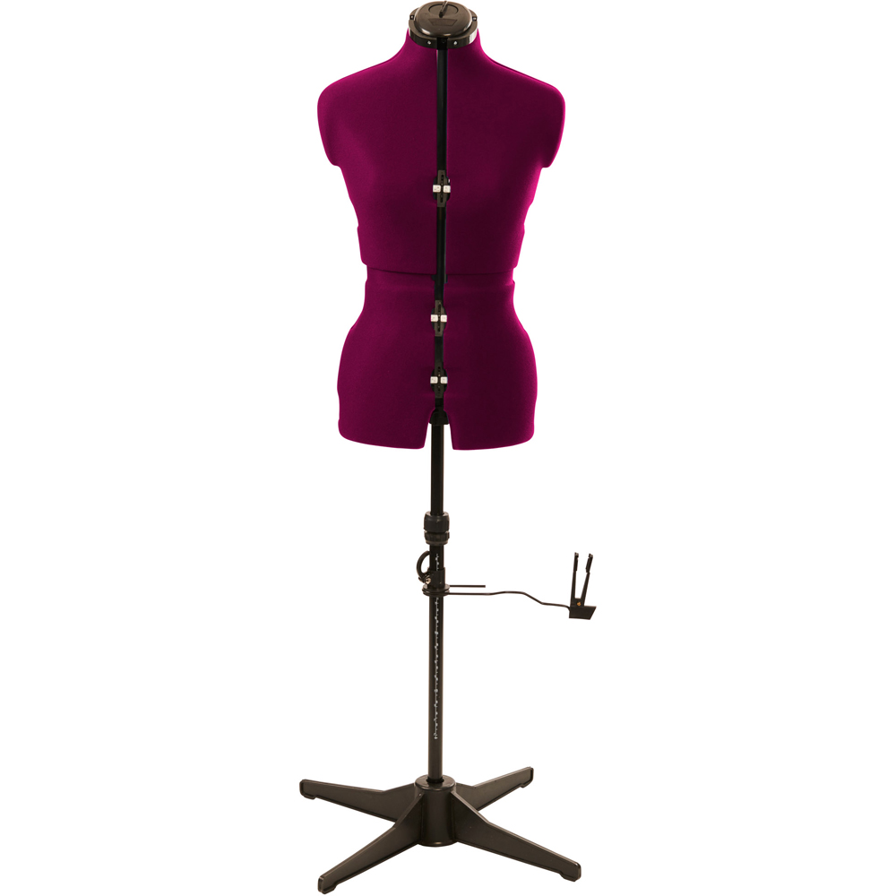 Sewing Online 023816-WINE Wine Adjustable 8-Part Dressmakers Dummy with Hem Marker Small Image 4