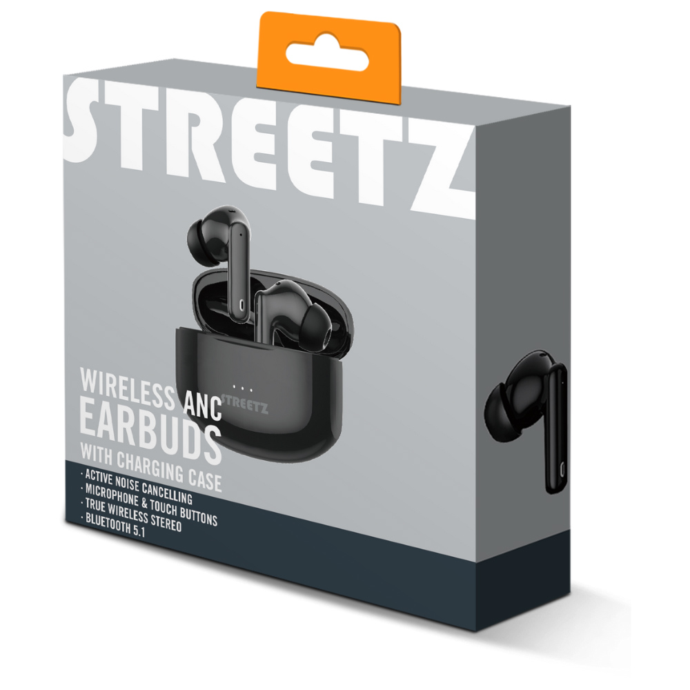 Streetz Black Active Noise Cancelling Ear Buds Image 6