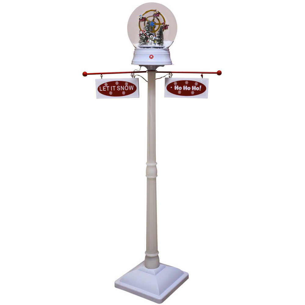 Snowing LED Christmas Lantern White Image 10