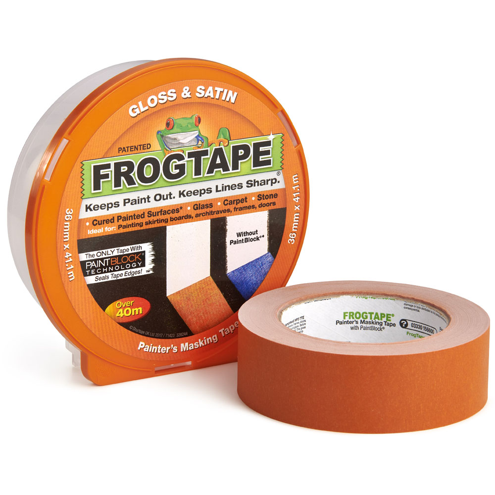 FrogTape Orange Gloss and Satin Painters Tape 36mm Image 2