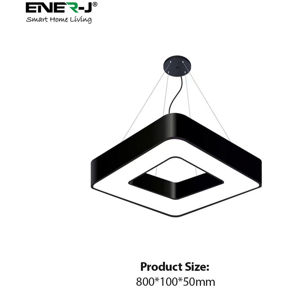 ENER-J 40W Hollow Square Pendant Light Image 2