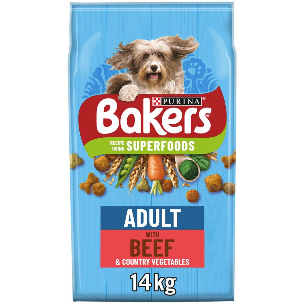 Bakers Adult Beef with Vegetables Dry Dog Food 14kg Image 1