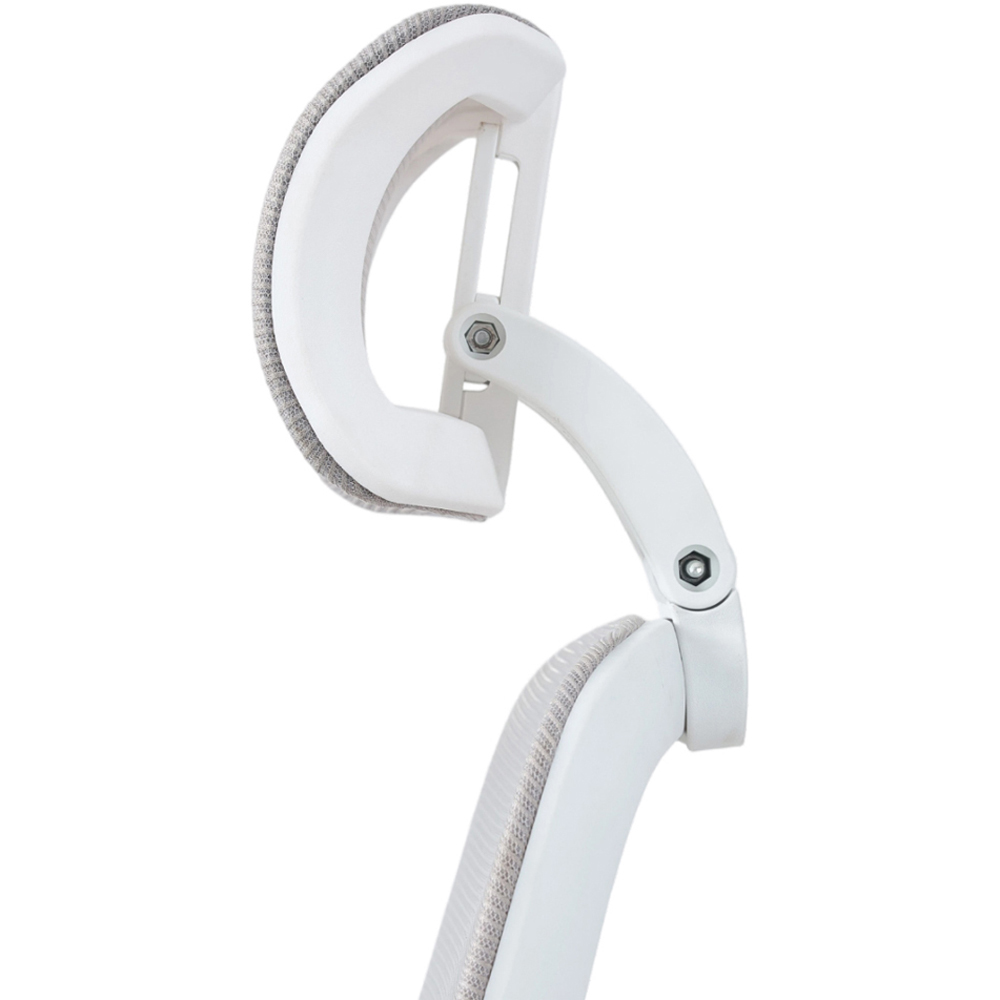 Living and Home White and Grey Mesh Swivel and Adjustable Office Chair Image 6