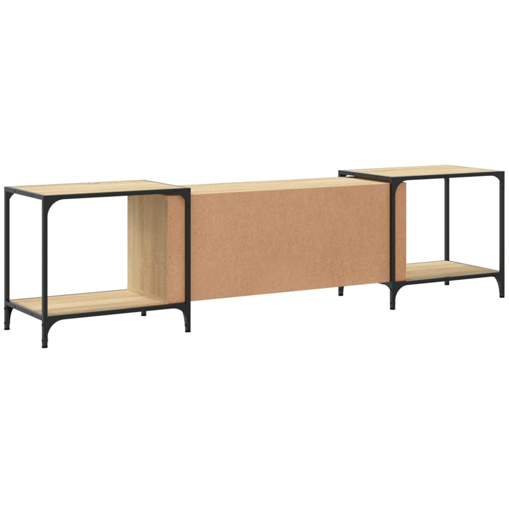 vidaXL 4 Shelf Sonoma Oak Industrial Style Adjustable TV Cabinet Image 6