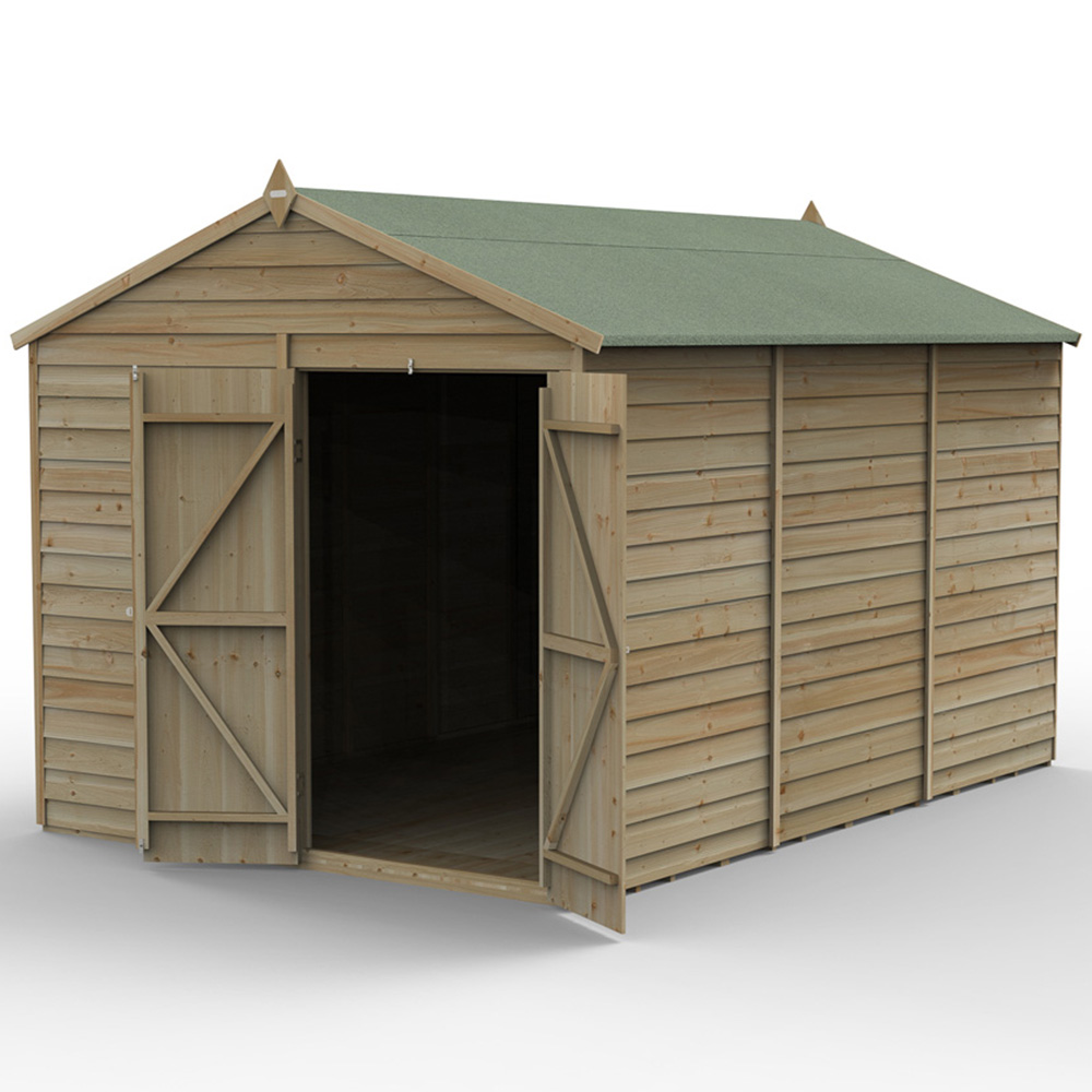 Forest Garden 4LIFE 8 x 12ft Double Door Apex Shed Image 3