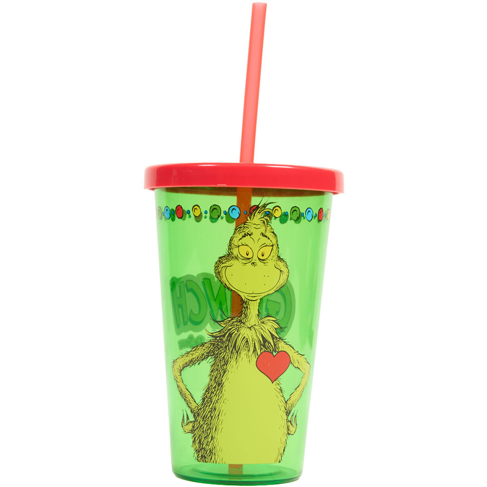 The Grinch Tumbler with Straw Image 6