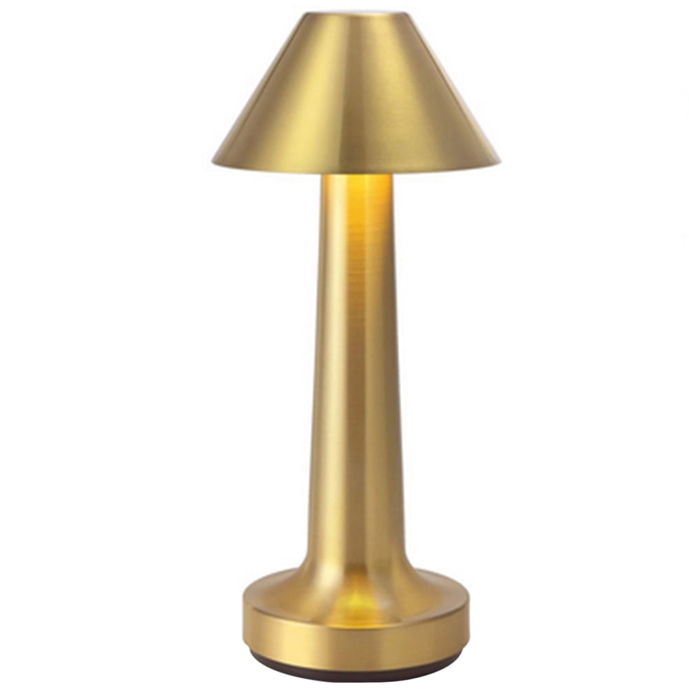 ExtraStar Cordless Mushroom Gold Rechargeable LED Desk Lamp Image
