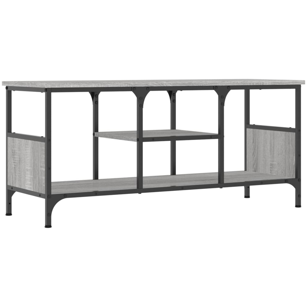 vidaXL 2 Shelf Grey Sonoma TV Cabinet Image 6