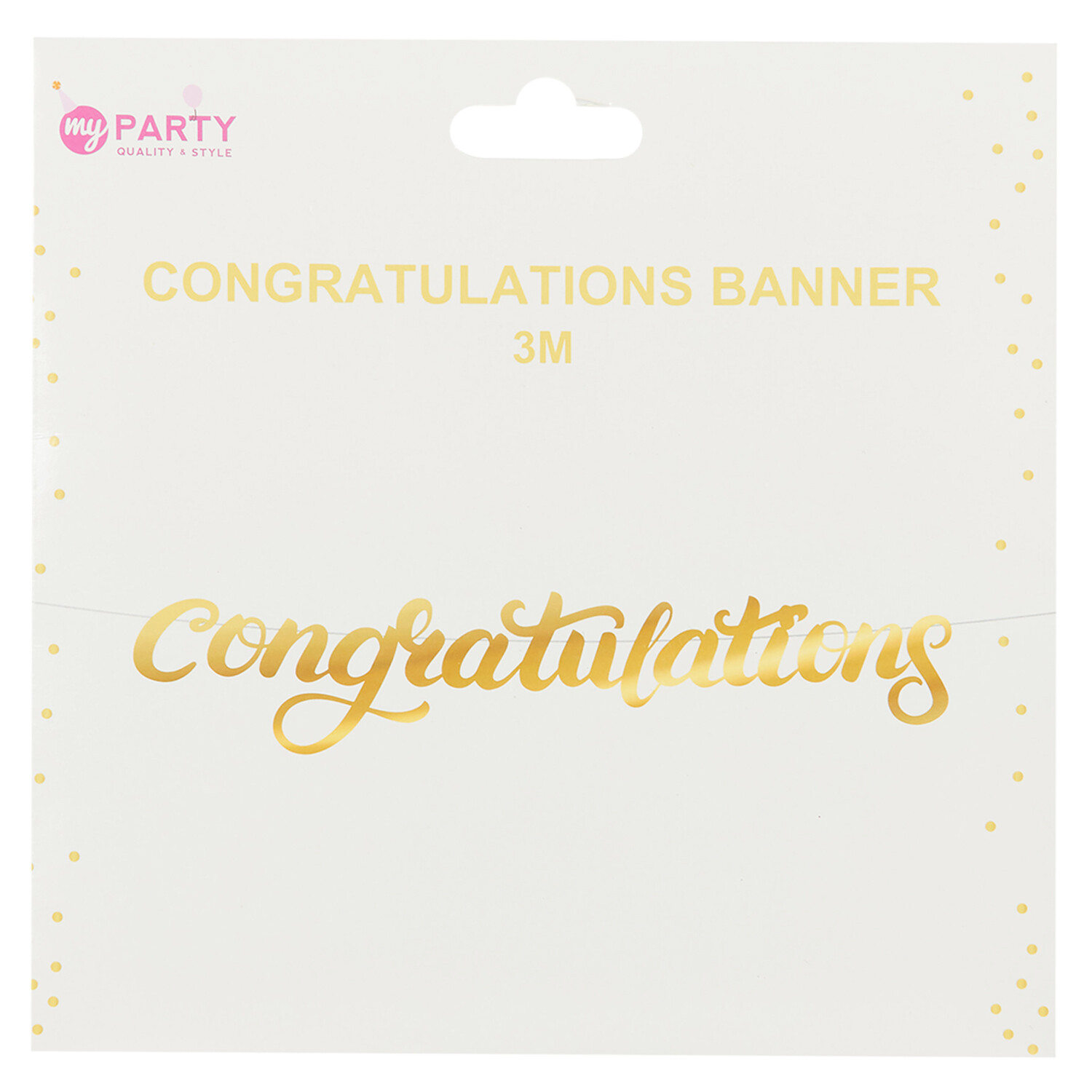 Congratulations Banner - Gold Image 1