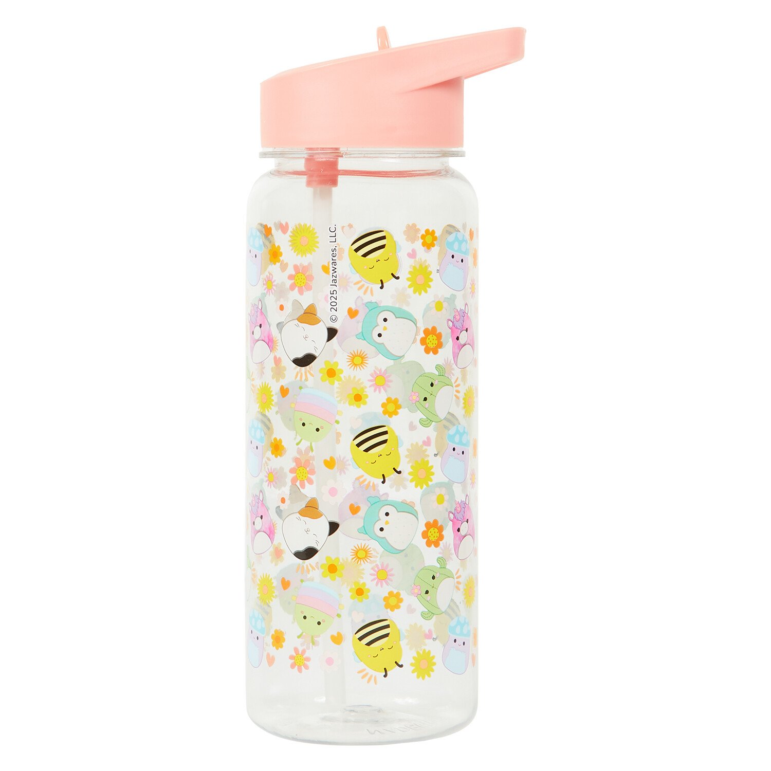 Squishmallows Water Bottle 550ml Pink and White Image 2