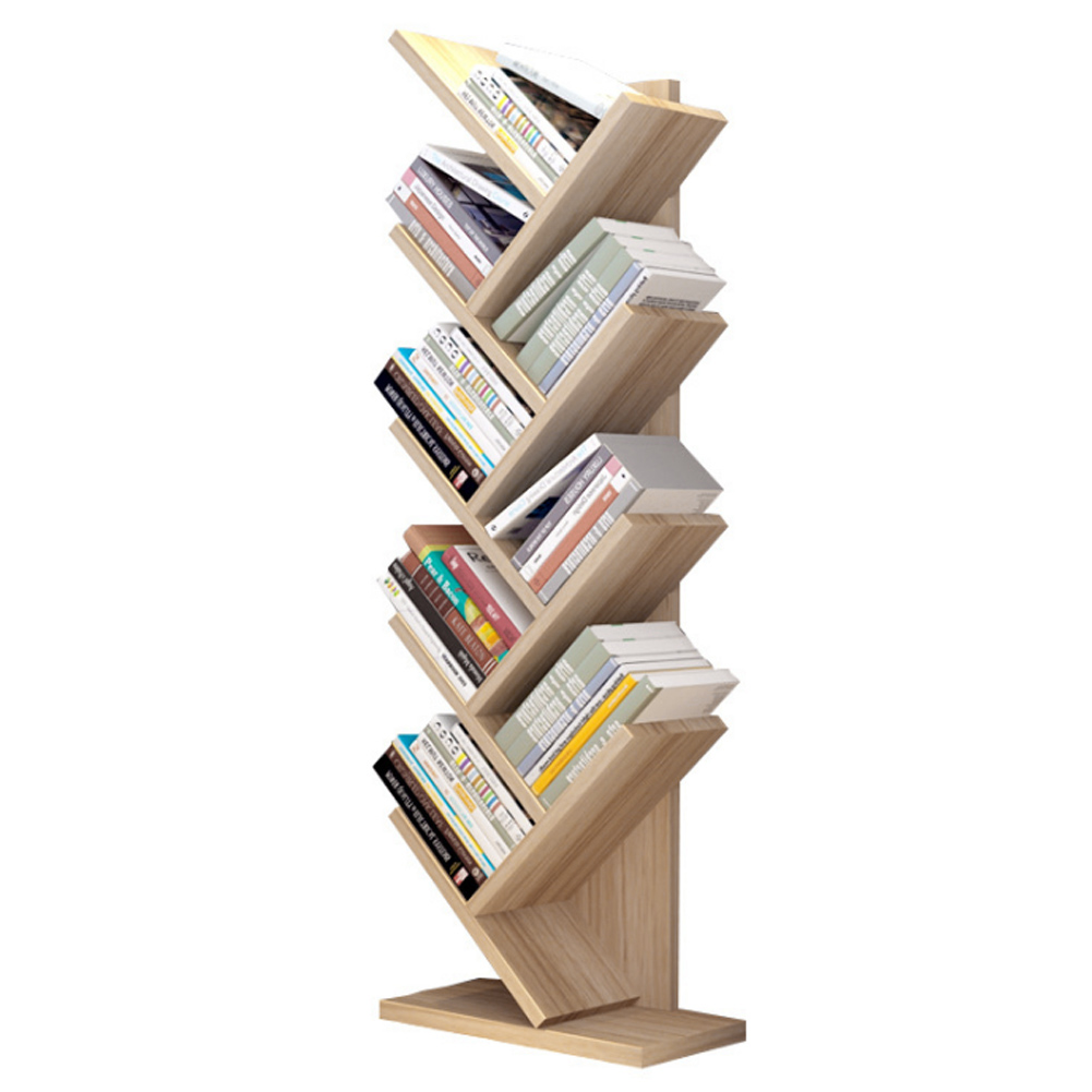 Living and Home 9 Shelf Natural Tree Shaped Bookshelf Image 3