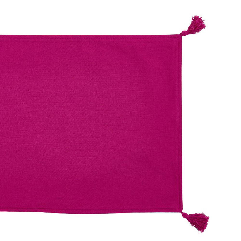 Wilko Eastern Delight Pink Woven Tassel Placemat   Image 4
