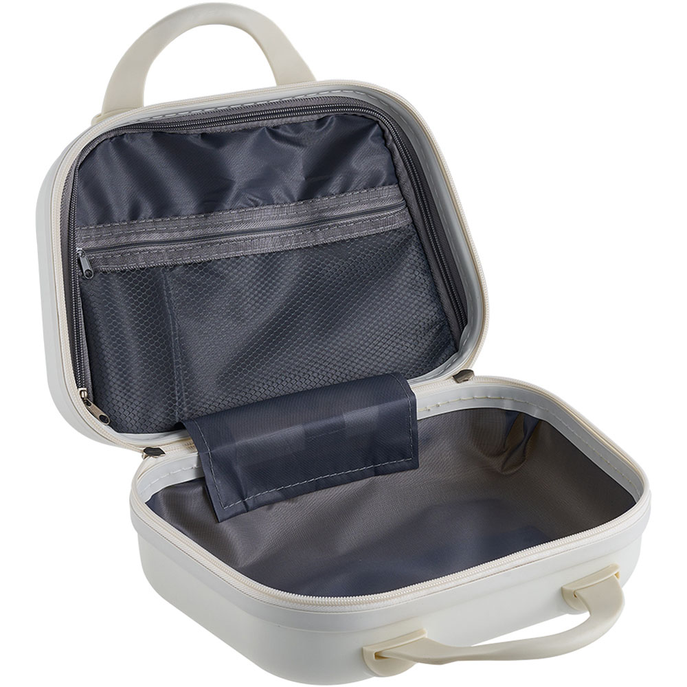 Living and Home White Portable Hard Shell Handheld Cosmetic Travel Case 30cm Image 4