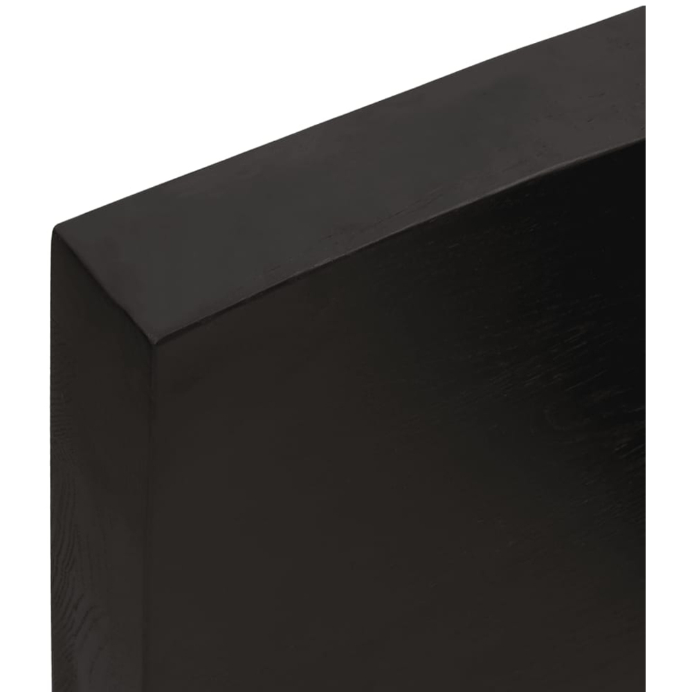 vidaXL 60 x 40 x 6cm Dark Brown Treated Solid Wood Oak Wall Shelf Image 6