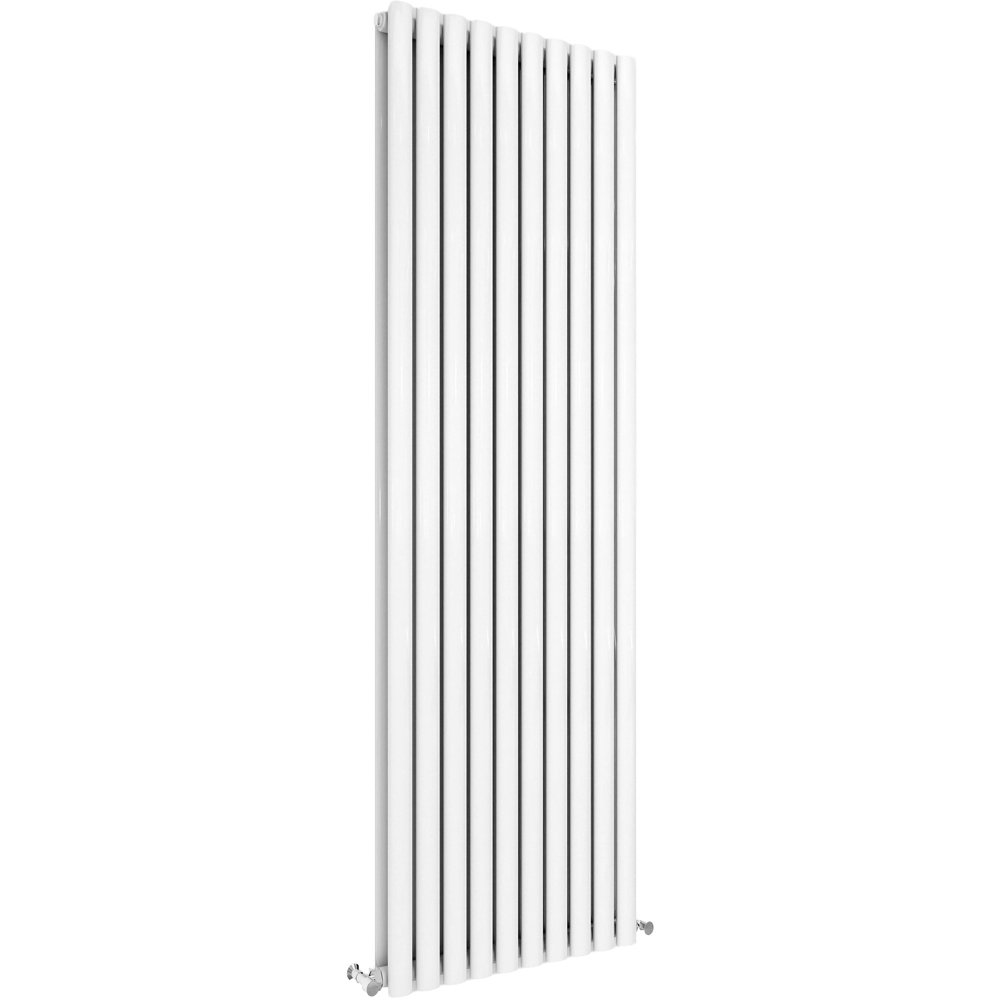 Stech Homes 6702 BTU White Double Panel Vertical Oval Column Radiator 1600 x 590mm Image 1
