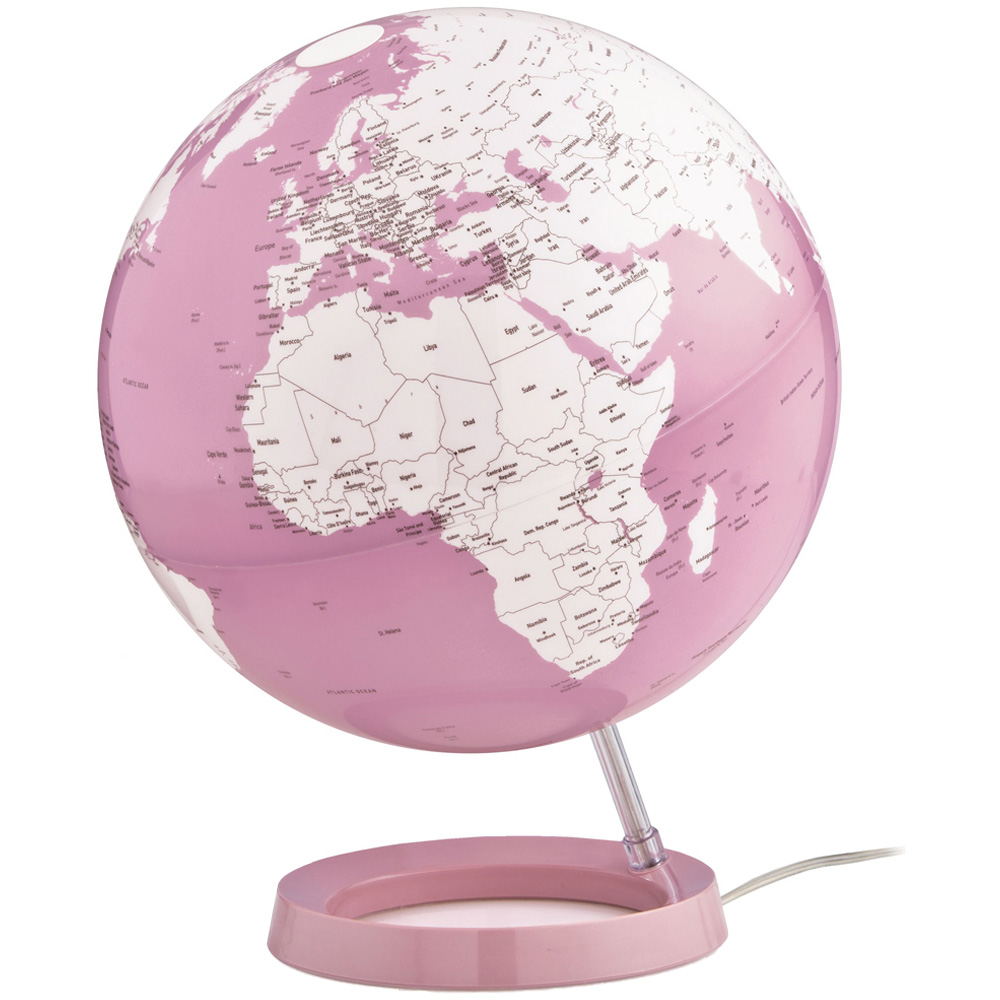 Atmosphere New Colour Bright Coral Pastel Illuminated Globe 30cm Image 1
