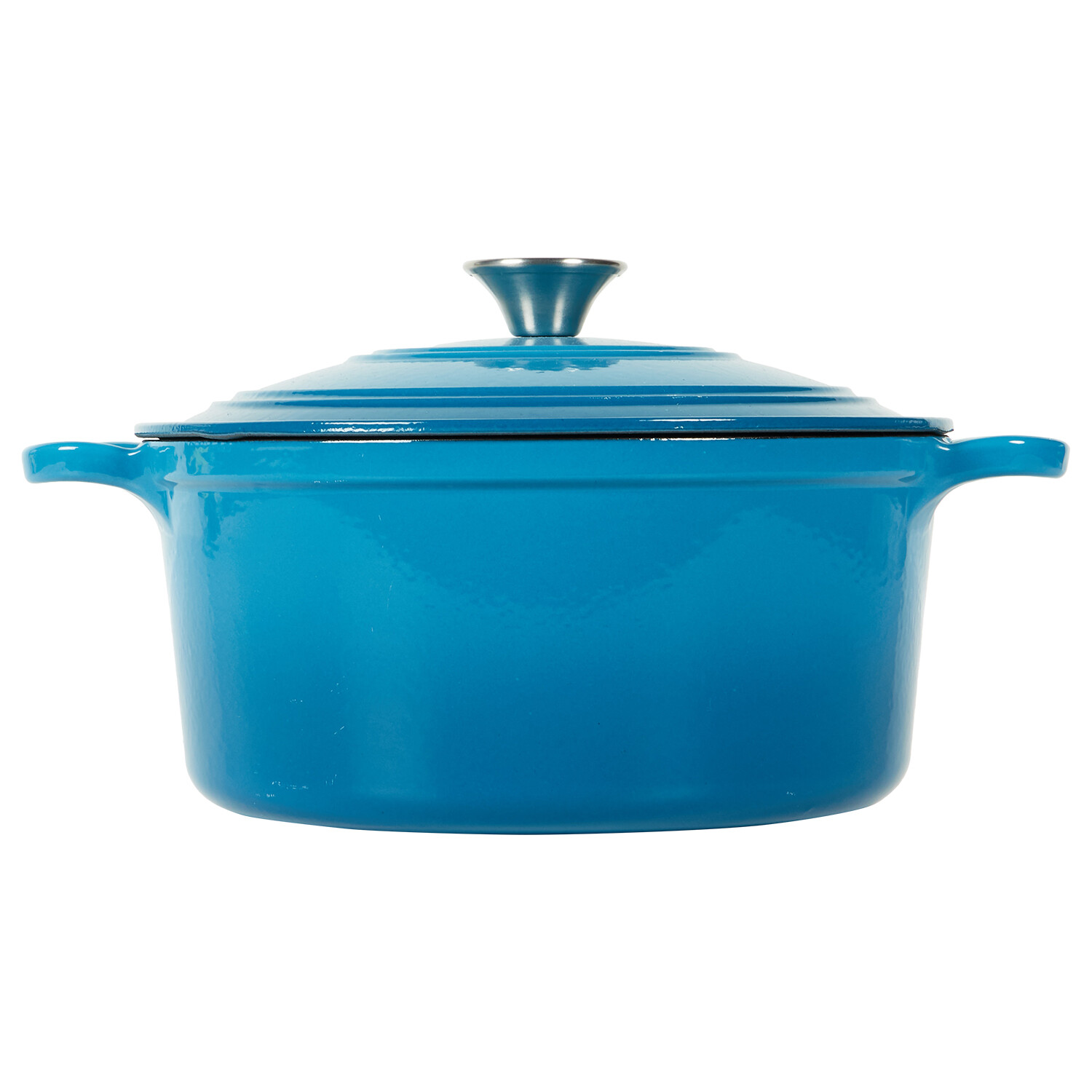 Kitchen Master 24cm Blue Round Casserole Dish with Lid - Blue Image 1