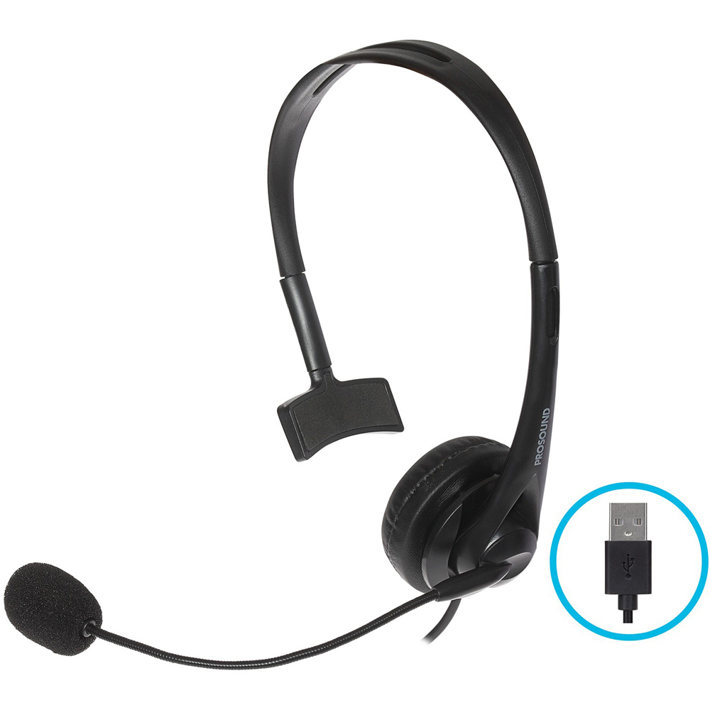 ProSound Single Ear USB-A Headset with Boom Microphone Image 2