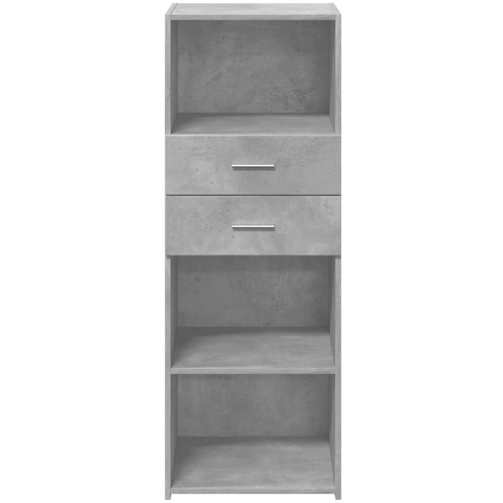 vidaXL 2 Drawer 3 Shelf Concrete Grey Highboard Image 4