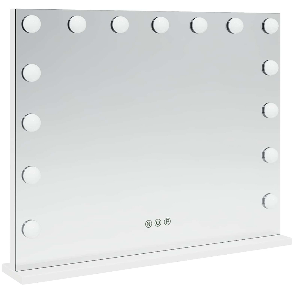 vidaXL LED White Vanity Mirror 58 x 10 x 47cm Image 3