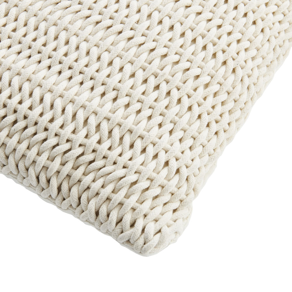 Wilko Chunky Knit Cushion Natural 46 x 46cm Image 3