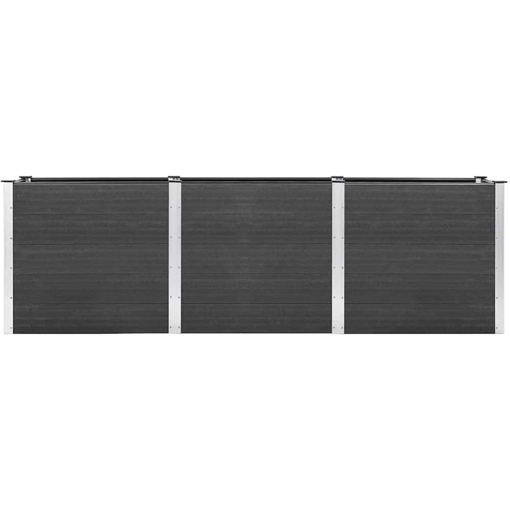 vidaXL Grey Wood Plastic Composite Raised Garden Bed 300 x 50 x 91cm Image 2