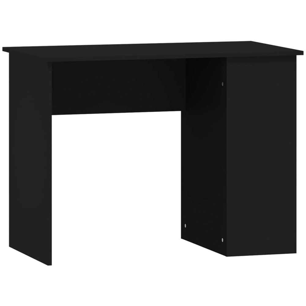 vidaXL 2 Shelf Computer Desk Black Image 2