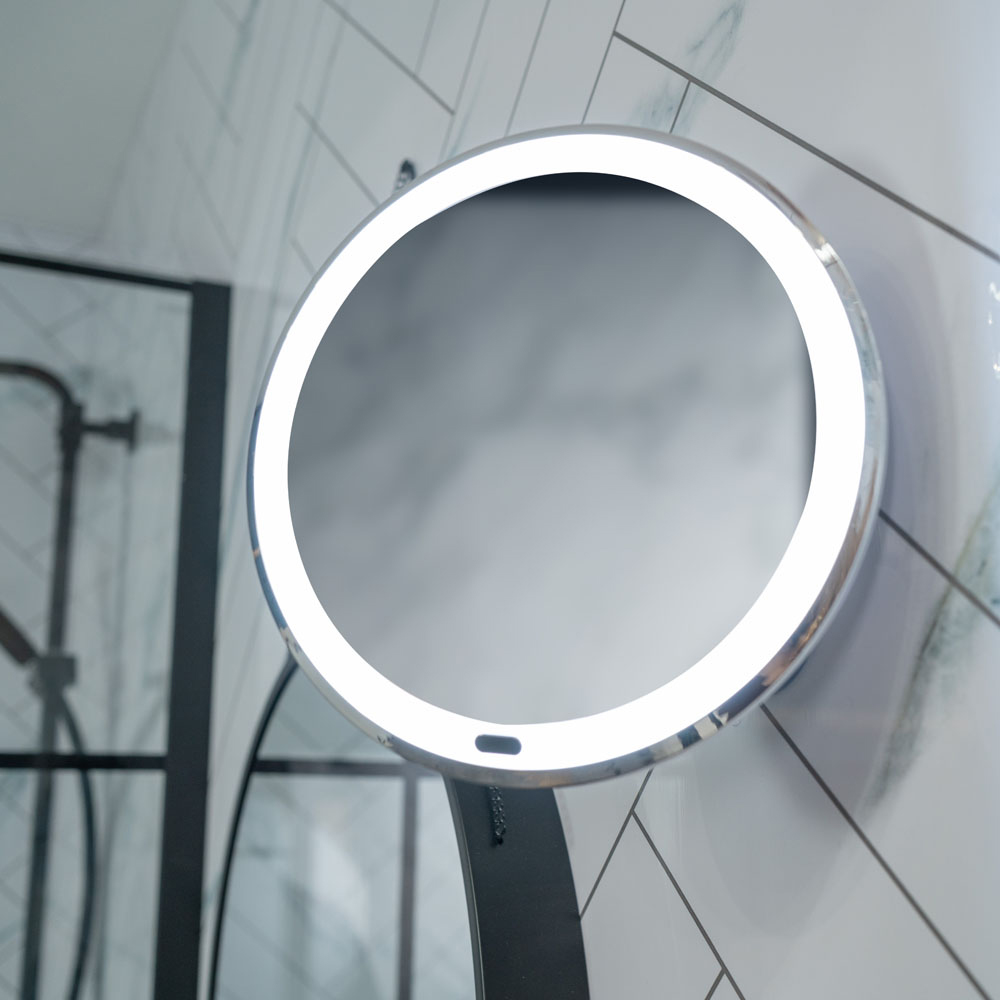 ValueLights Rechargeable LED White Suction Mirror with 5x Magnification Image 4