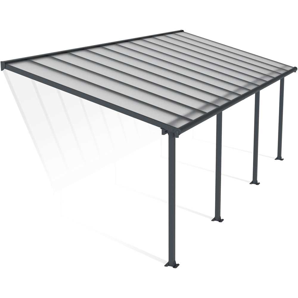 Palram Canopia Olympia Grey Clear 3 x 7.30m Patio Cover Image 2