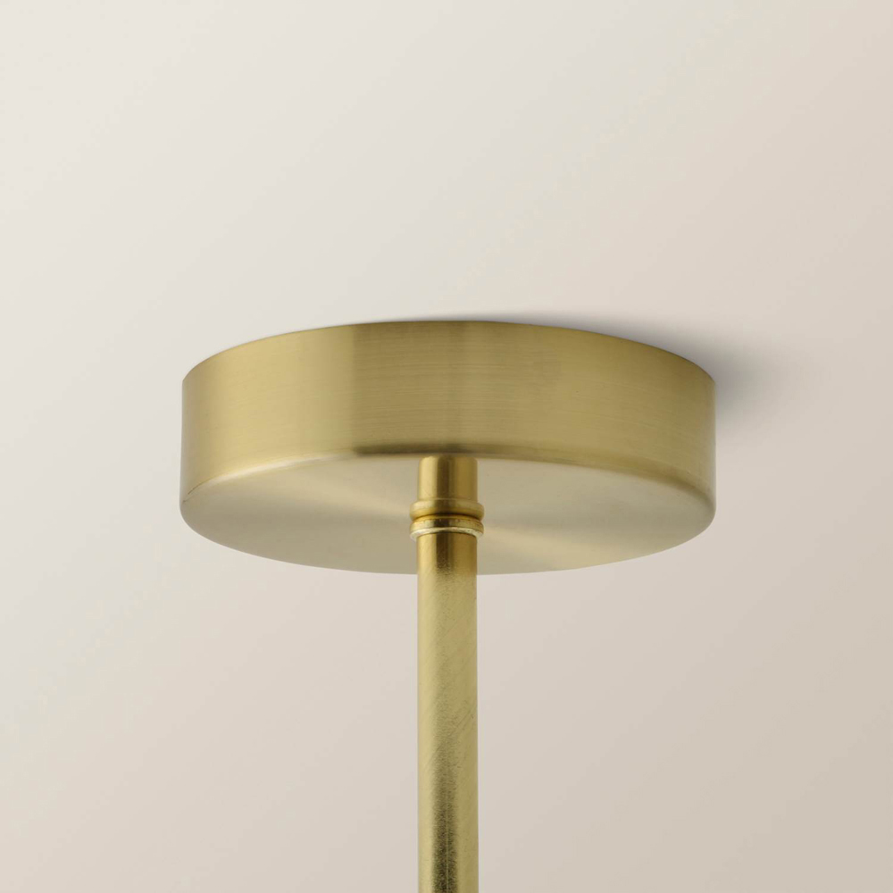 ValueLights Kincaid 3 Arm Tapered Shade Brushed Gold Chandelier Ceiling Light with Bulb Image 4