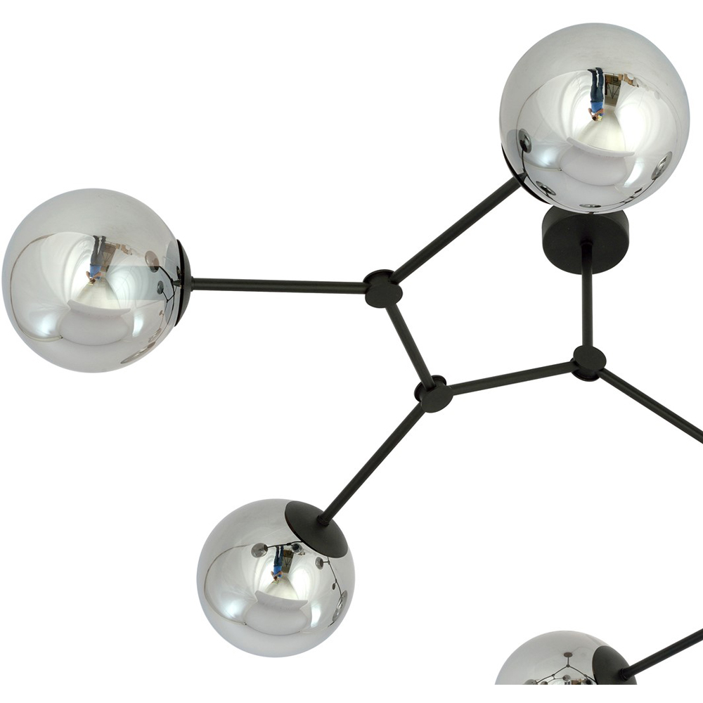 Emibig Space 6 Light Graphite Shade Black E14 Ceiling Light Image 5
