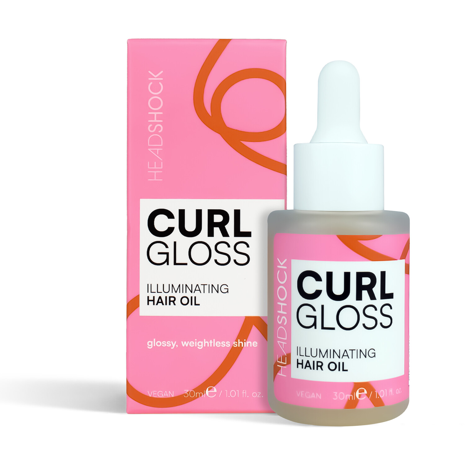 Headshock Curl Gloss Illuminating Hair Oil - Pink Image