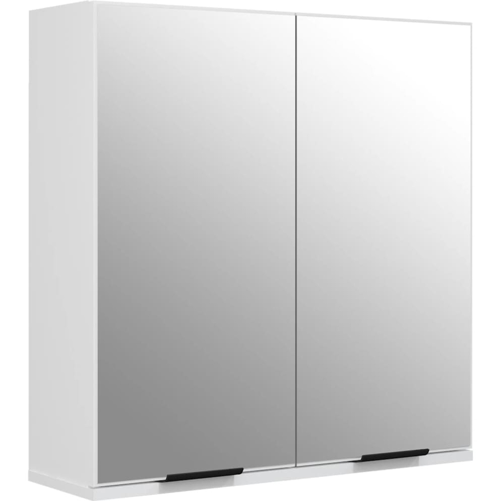 vidaXL White 2 Door Bathroom Mirror Cabinet Image 2