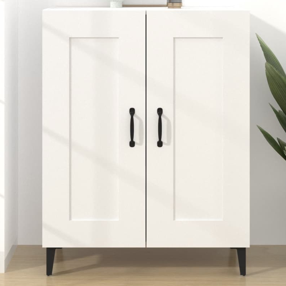 vidaXL 2 Door White Sideboard Image 1