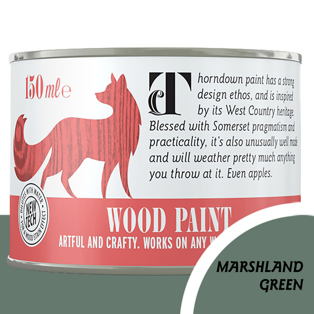 Thorndown Marshland Green Satin Wood Paint 150ml Image 3