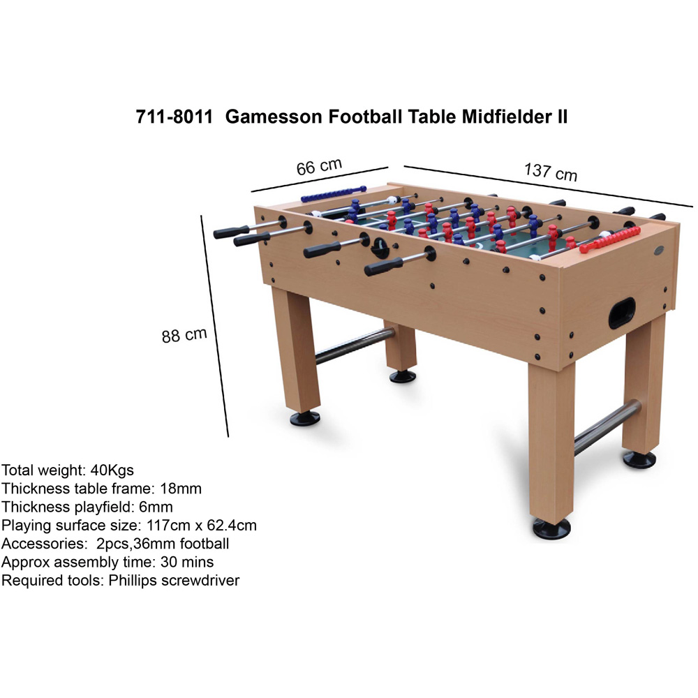 Gamesson Midfielder 2 Telescopic Football Table Image 9