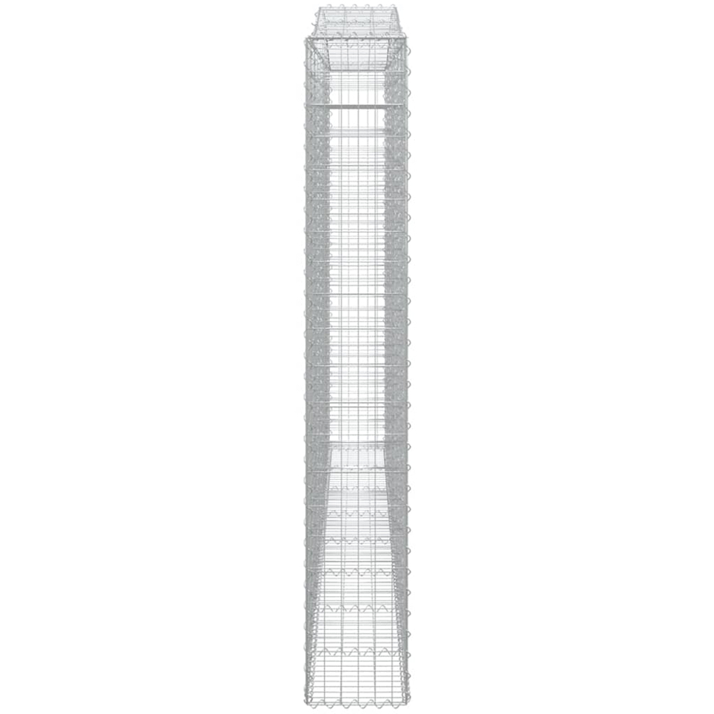 vidaXL Silver Galvanised Iron Gabion Basket 400 x 30 x 200/220cm Image 3