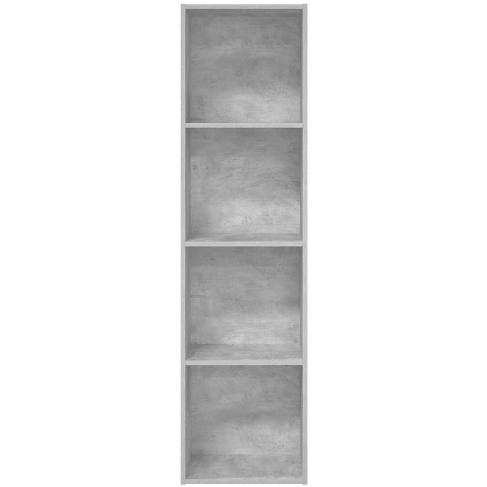 vidaXL 4 Shelf Concrete Grey Bookcase Image 5