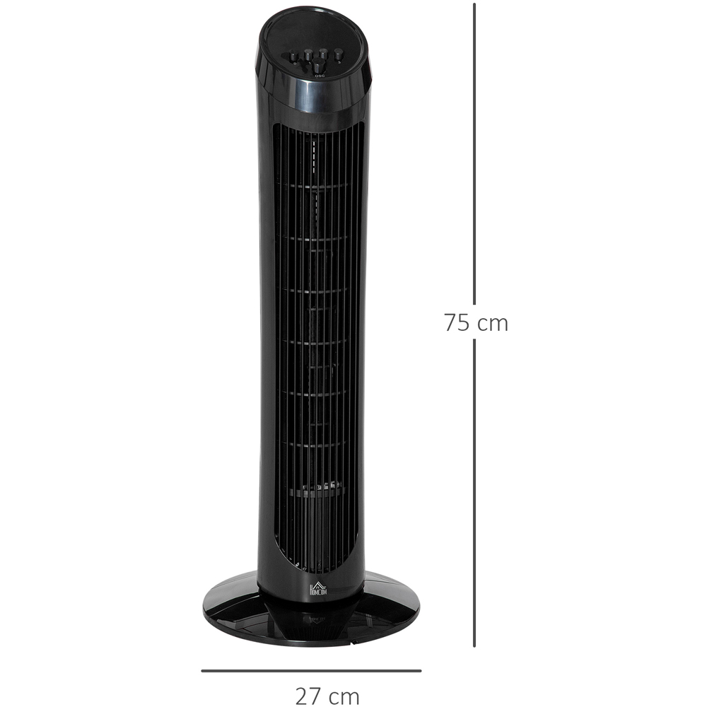 HOMCOM Black Tower Fan 30 inch Image 4